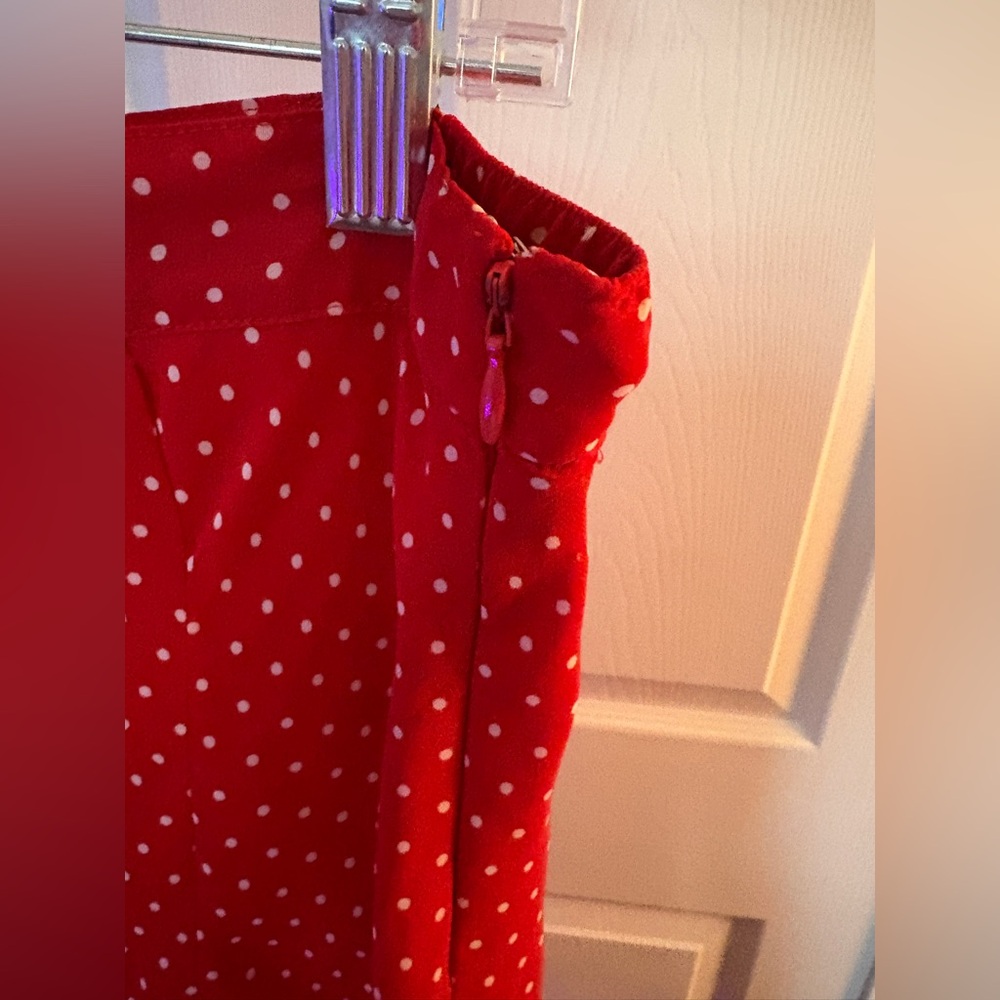 Jaclyn Smith Red Polka Dot 3 Piece Blouse & Skirt Outfit Size Medium NWOT - Picture 7 of 8